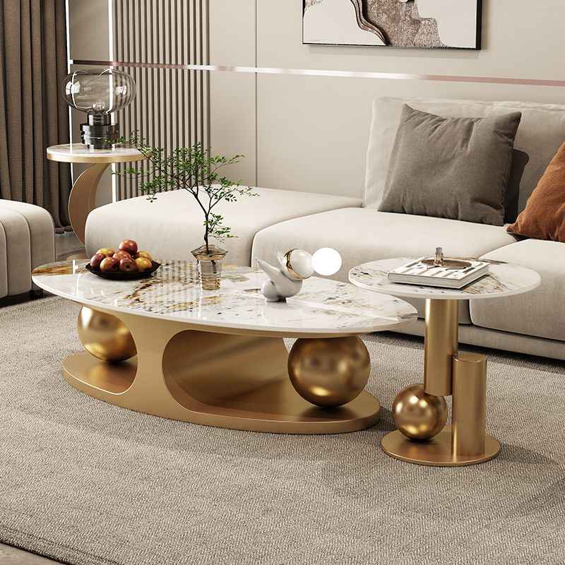 Home Furniture & Hardware Trading - Luksusowy, nowoczesny stolik kawowy ze złotą