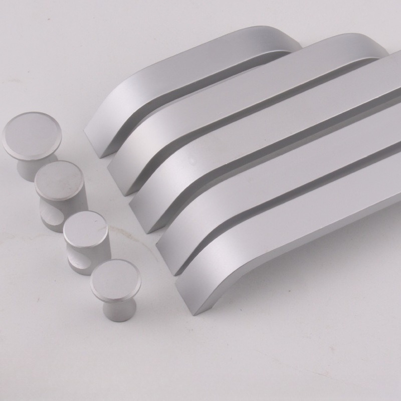 Furniture And Kitchen Hardware Fitting - Uchwyty meblowe ze stopu aluminium, srebrne