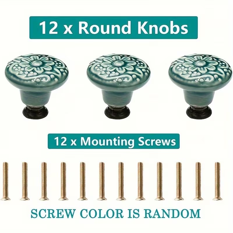 12 szt. ceramicznych gałek do  – Furniture Hardware Supplies recenzja i cena